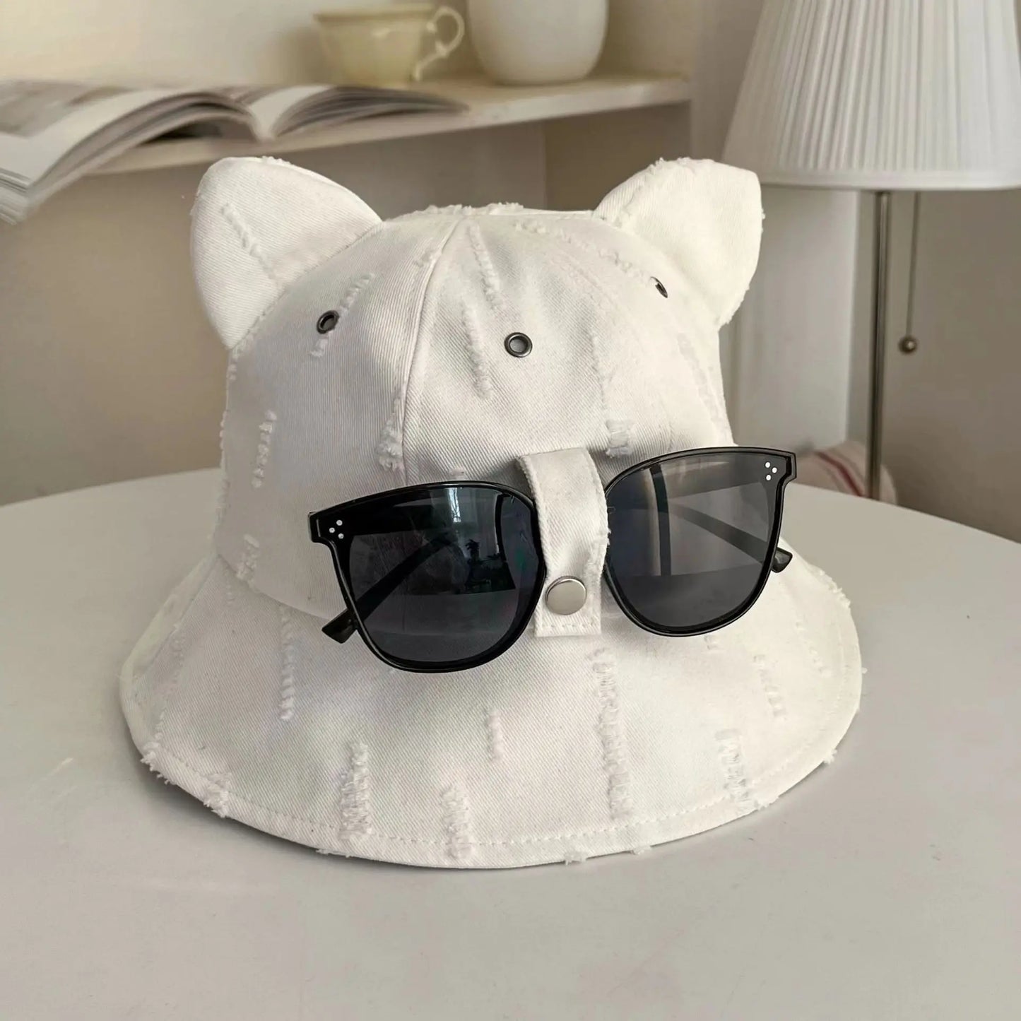 Cartoon Bucket Hat With Glasses