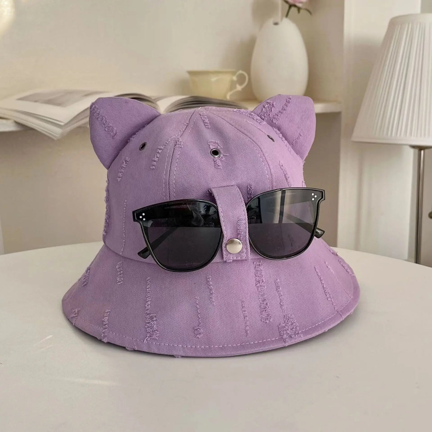 Cartoon Bucket Hat With Glasses