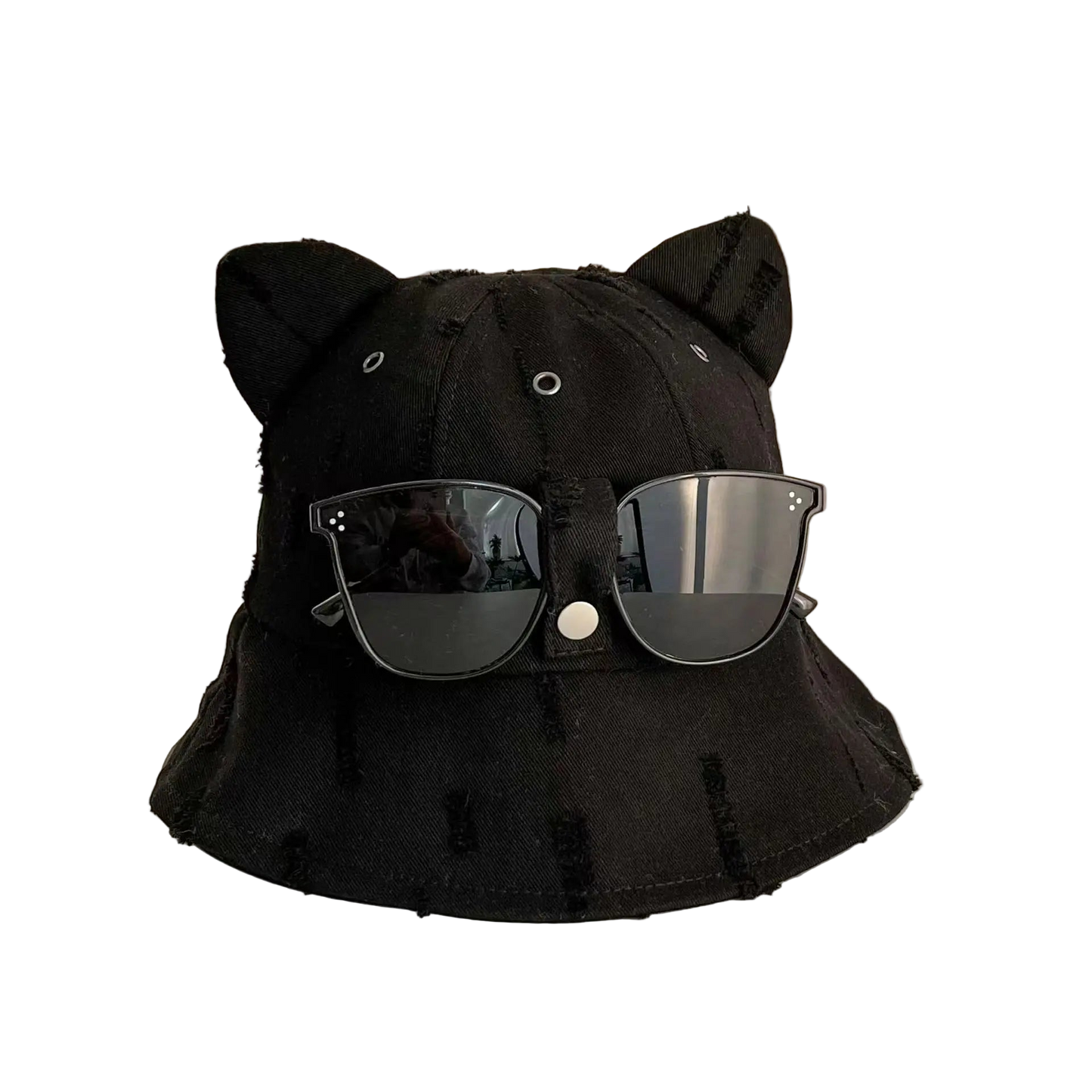 Cartoon Bucket Hat With Glasses