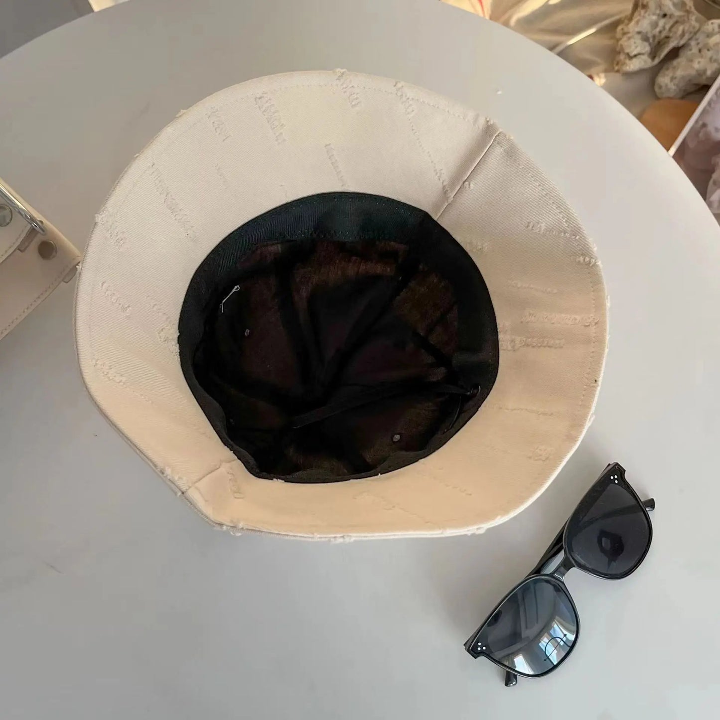 Cartoon Bucket Hat With Glasses